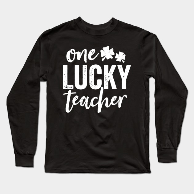 One Lucky Teacher Long Sleeve T-Shirt by DetourShirts